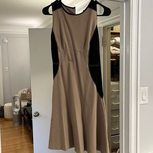 Ann taylor tan and black dress